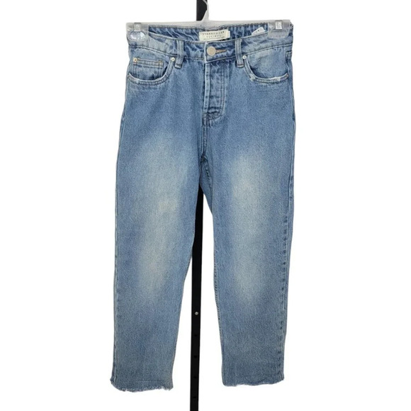 Sws High Rise Vintage Wash Straight Leg Distressed - Picture 1 of 5